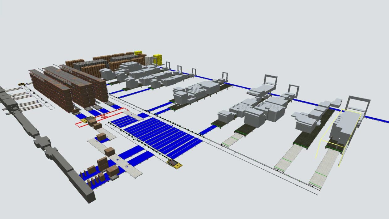 Corrugated factory efficiency studies using 3d simulation - Warak
